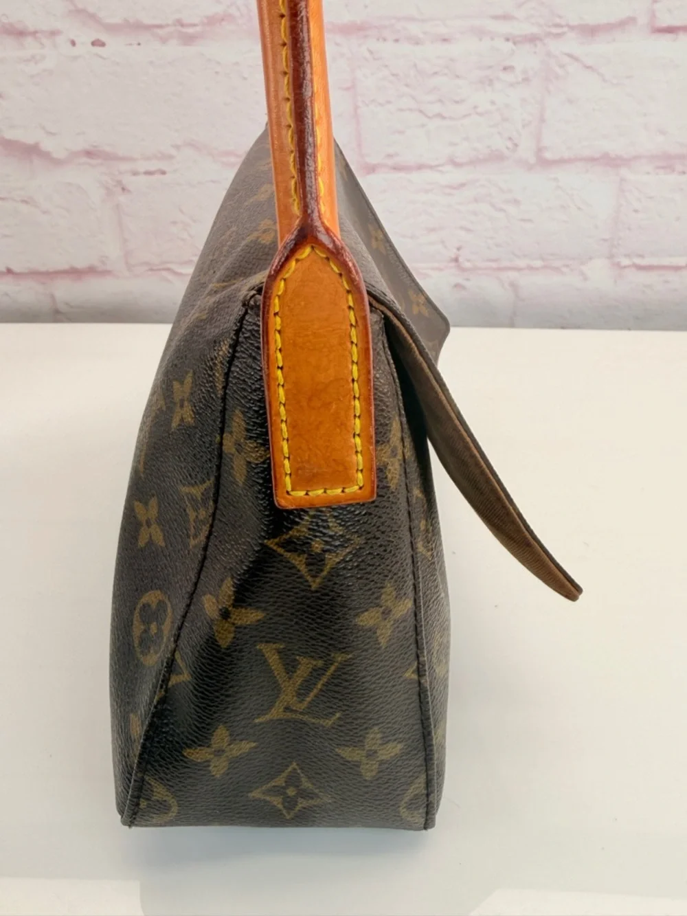 Authentic Louis Vuitton Monogram Mini Looping Loop PM Canvas Shoulder Bag